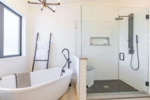 Bar in media room at the top of the stairs to main floor